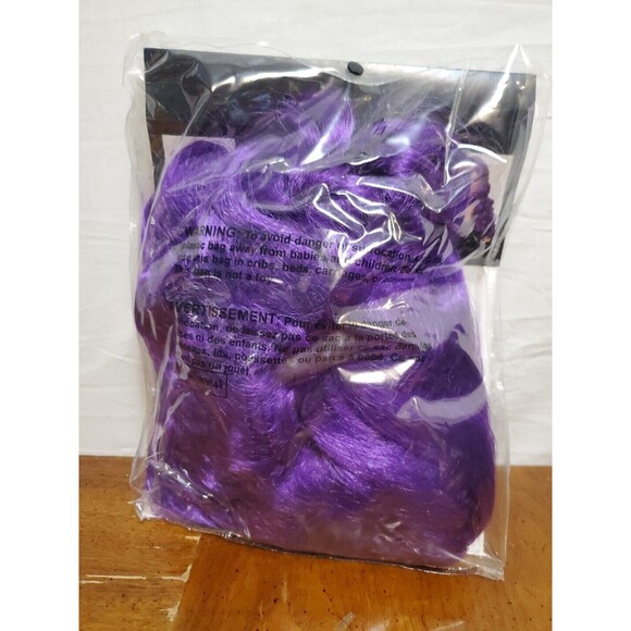 Spirit Purple Curls Medium Length Halloween Costume Wig Cosplay Role Play New - Picture 2 of 2